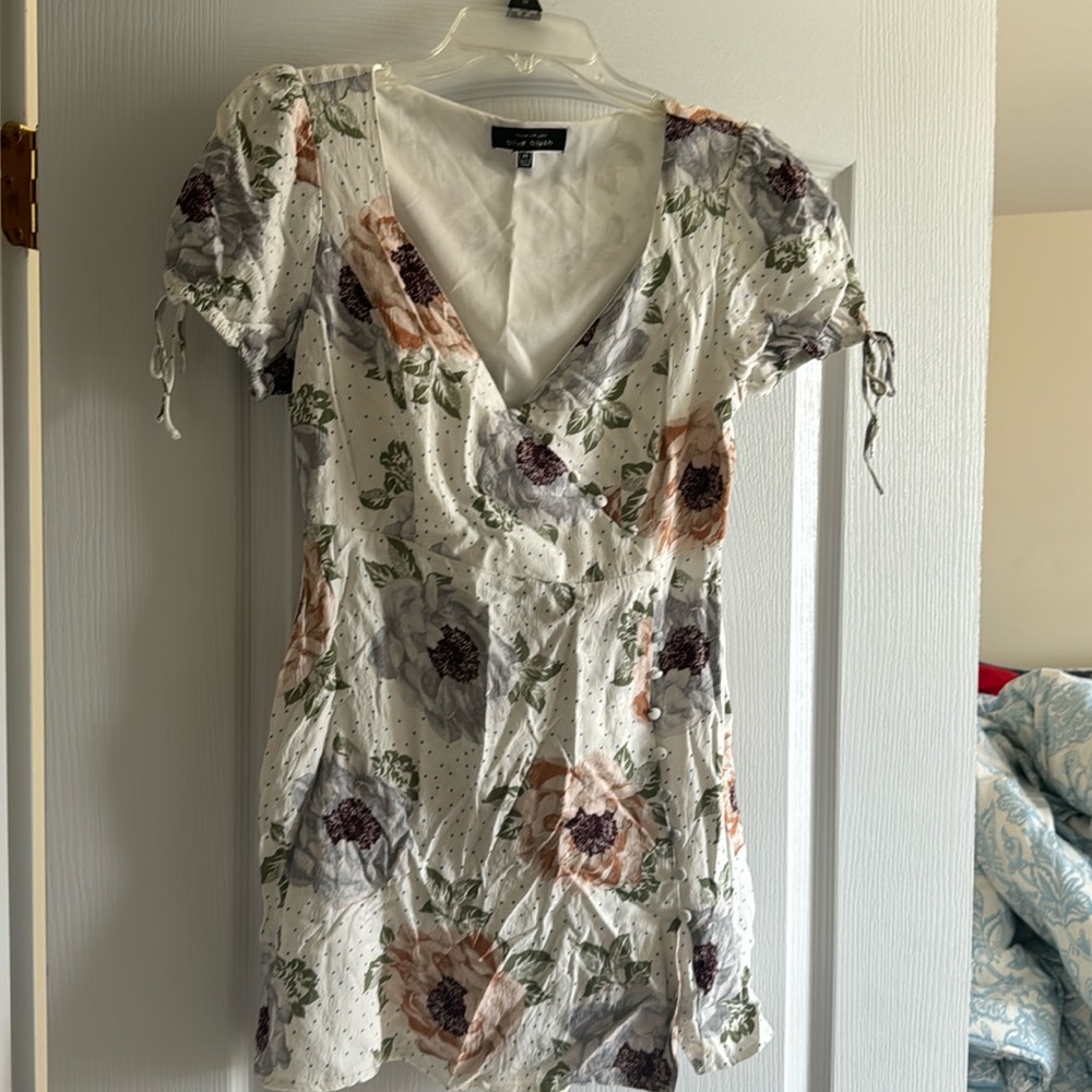 Flower fall mini dress
